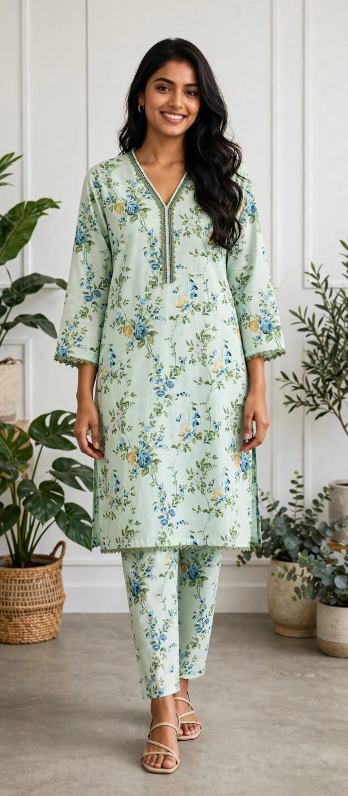 Feroza Bloom – 2-Piece Printed Lawn Co-ord Set