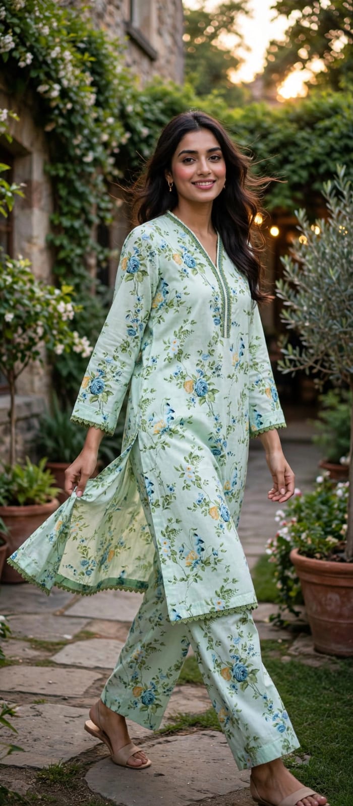 Feroza Bloom – 2-Piece Printed Lawn Co-ord Set