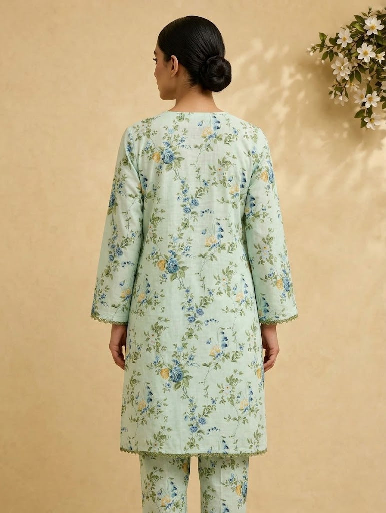 Feroza Bloom – 2-Piece Printed Lawn Co-ord Set