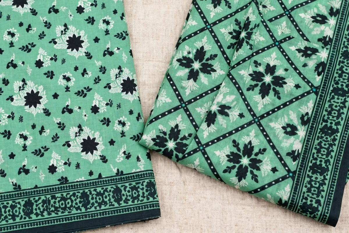 Mint Bloom Printed 3-Piece Suit