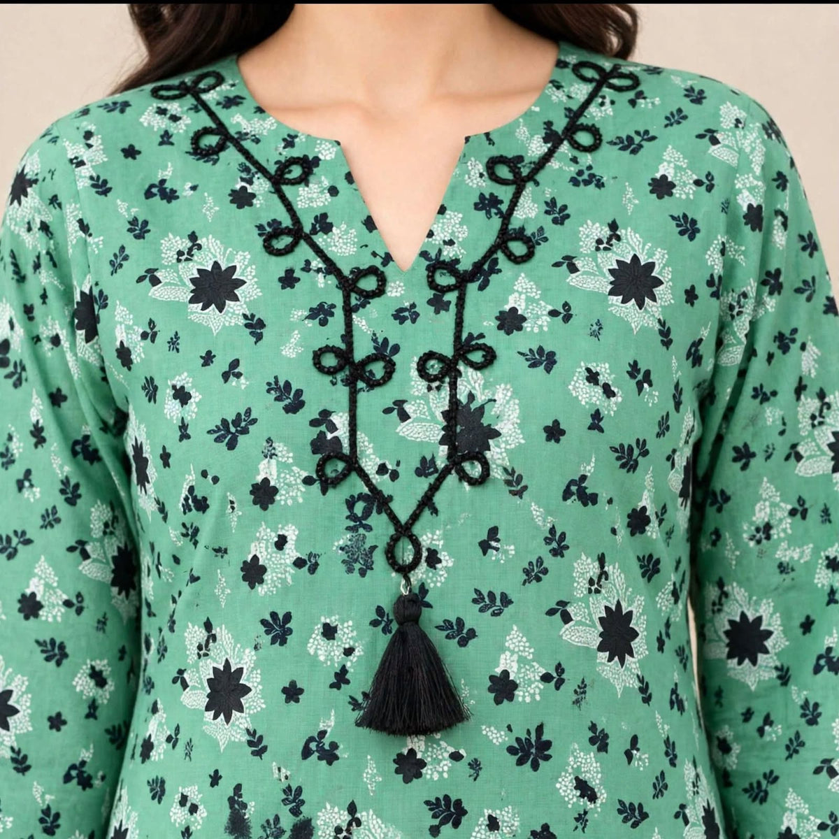 Mint Bloom Printed 3-Piece Suit