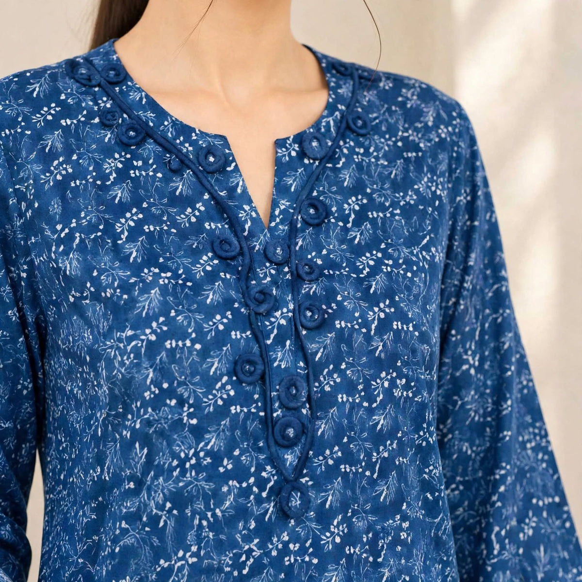 Indigo Garden Printed 3-Piece Suit