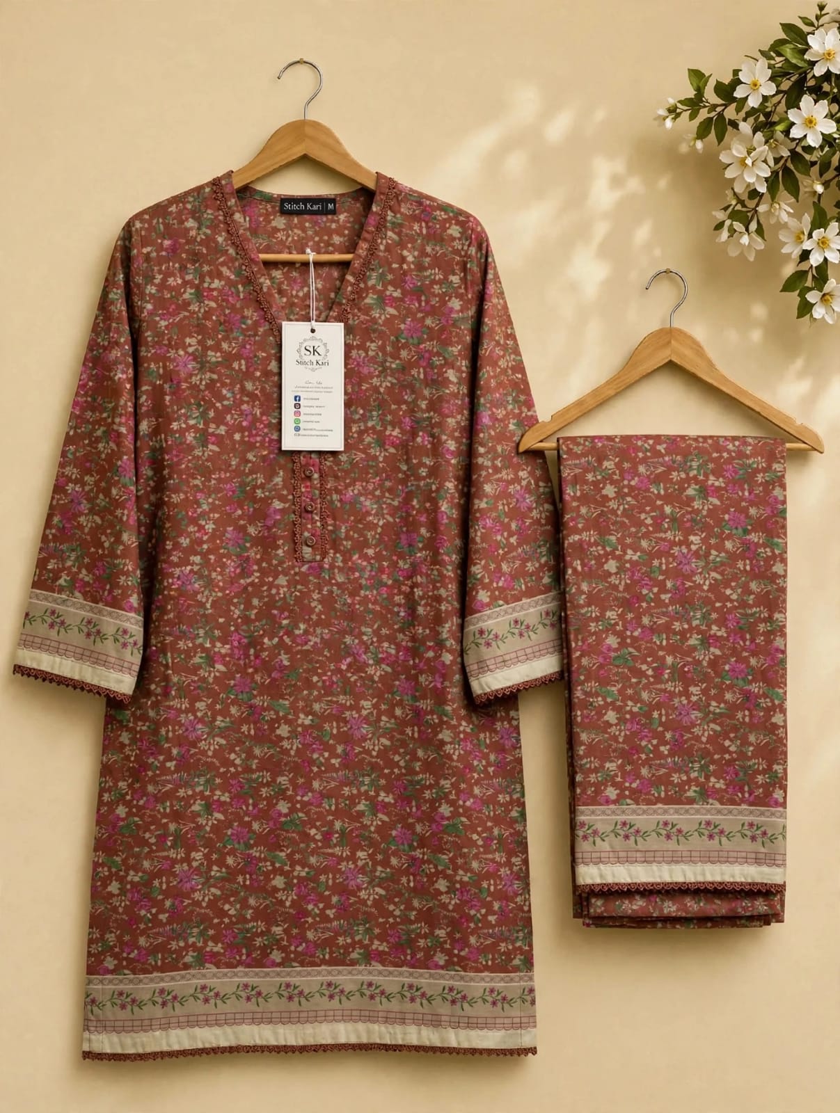 Rust Floral Elegance