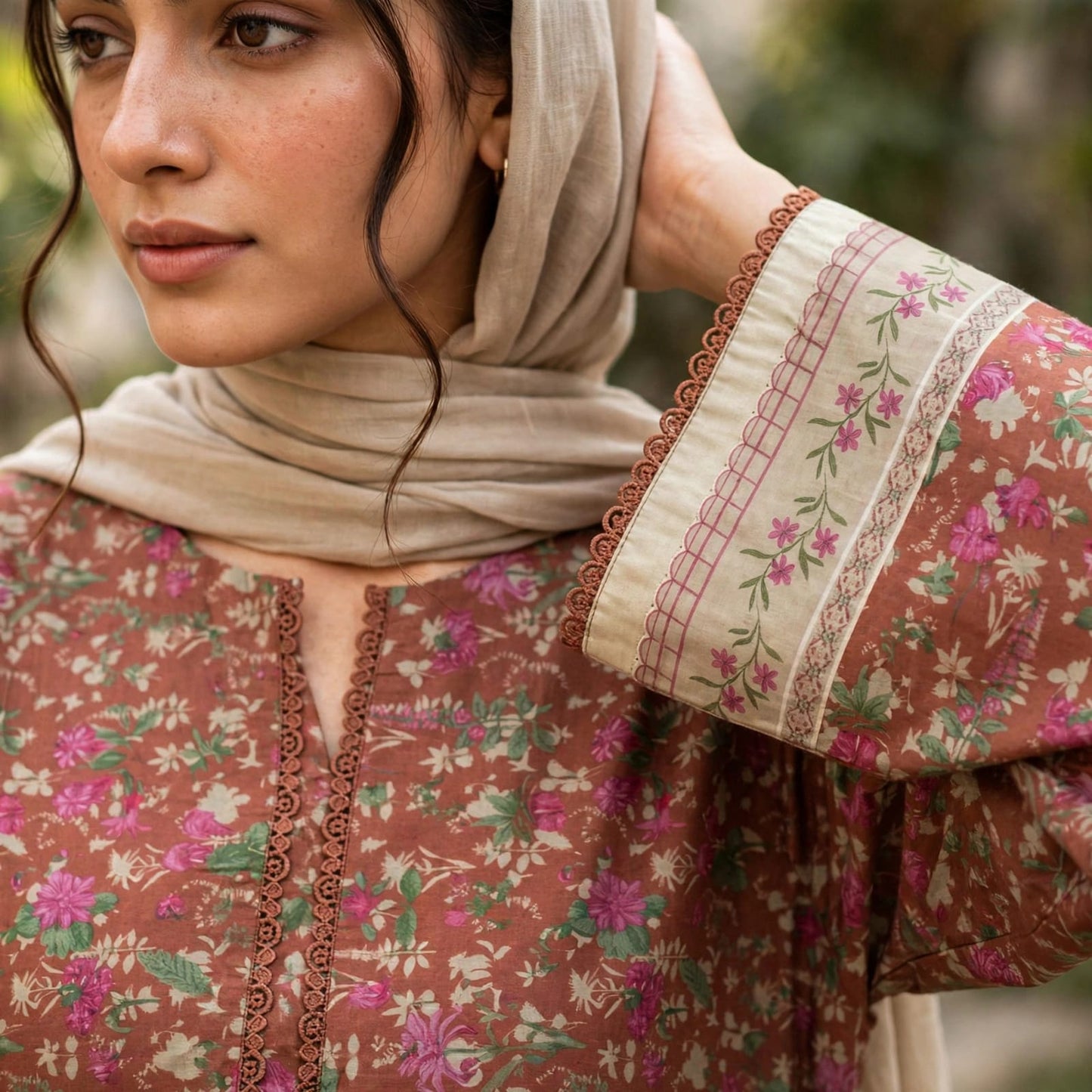Rust Floral Elegance