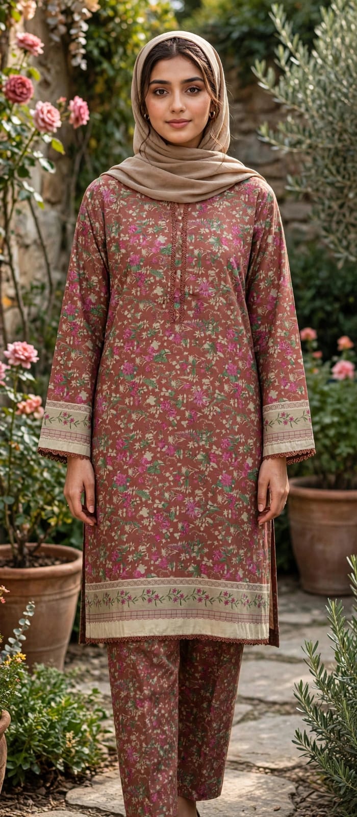 Rust Floral Elegance