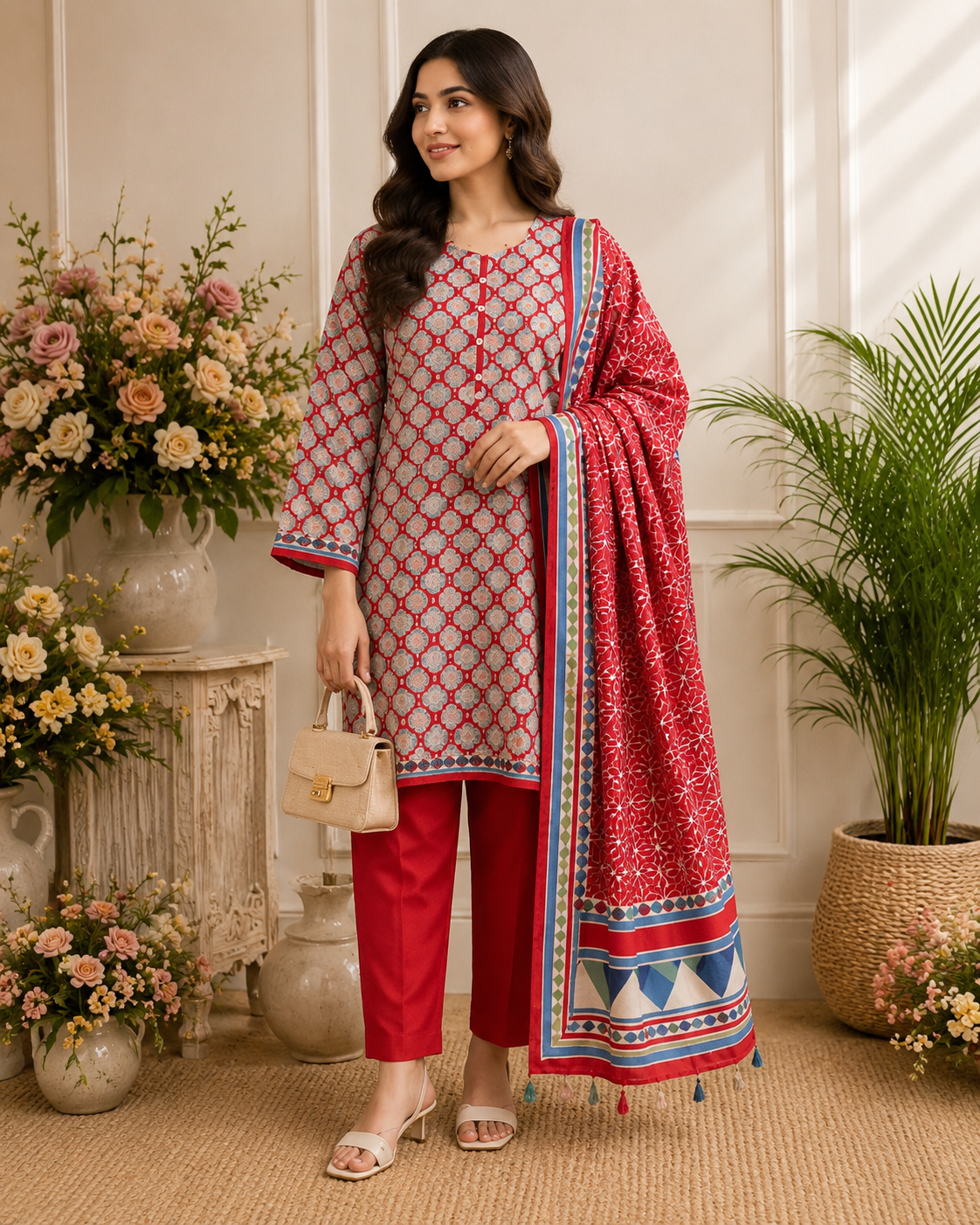 Laal Noor Signature Lawn Set